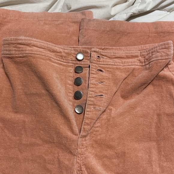 Gianni Bini Pink corduroy pants Size 8 five button front and wide leg - Picture 6 of 6